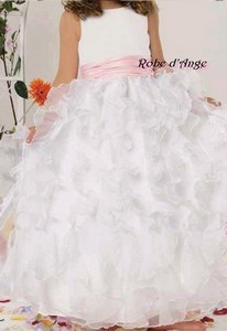 Robe cortège blanche et rose