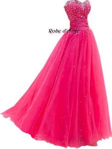 Robe de soirée rose