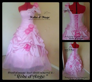 Robe de mariée rose